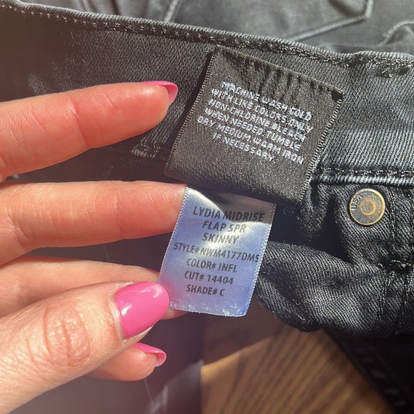 Hudson Womens Midrise Lydia Super Skinny Black Jeans Flap Button Pocket Size 28 - Picture 9 of 16